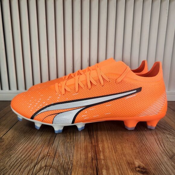 Puma Men's Vibrant Orange Athletic Cleats - Picture 4 of 11